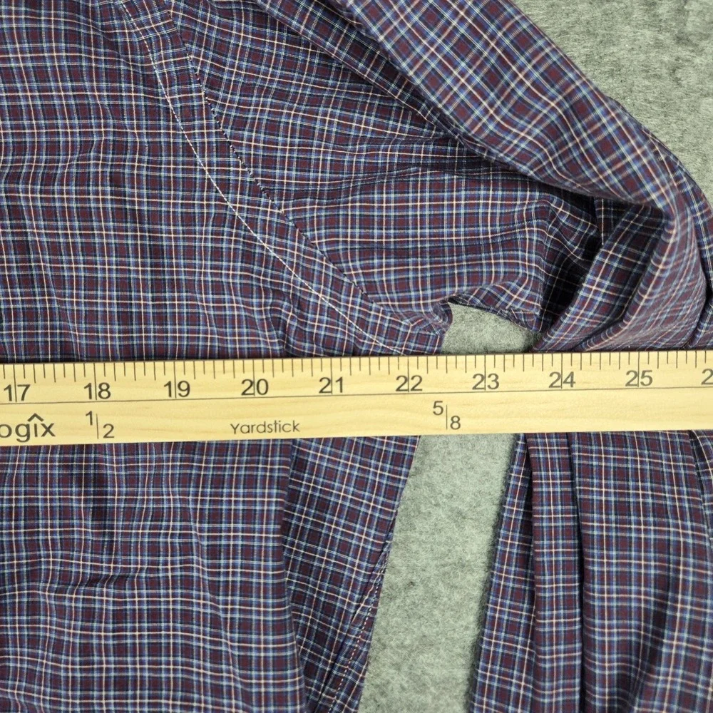 Polo Ralph Lauren Classic Fit Check Button Up Purple Shirt Mens Plaid Large